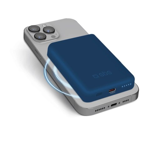 5000 mAh wireless magnetic Power Bank Blue