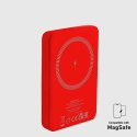 5000 mAh wireless magnetic Power Bank Red