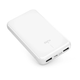 Puro White Powerbank 10000mAh 2USBA  + 1 USB-C 12W Li-Poly packaging FSC , white