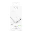 Puro White Powerbank 10000mAh 2USBA  + 1 USB-C 12W Li-Poly packaging FSC , white