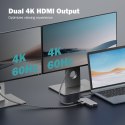 Digitus Stacja dokująca USB Typ C 8-portów 2x HDMI 4K/60Hz PD 3.0