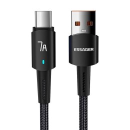 Essager Sunset Kabel USB do USB-C 7A 2m (czarny)