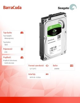 Seagate BarraCuda 6TB 3,5'' 256MB ST6000DM003