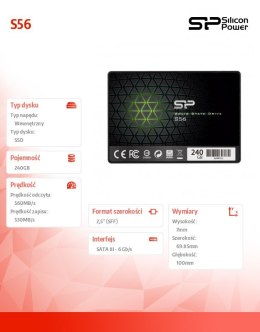 Silicon Power Dysk SSD Slim S56 240GB 2,5