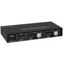 Techly 2-portowy przełącznik KVM HDMI/USB 2x1 z audio