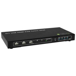 Techly 4-portowy przełącznik KVM HDMI/USB 4x1 z audio