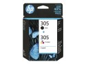 HP 305 2-PACK TRI-COLOR/BLACK/ORIGINAL INK CARTRIDGE