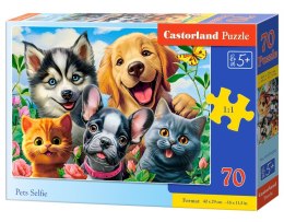 Castor Puzzle 70 elementów Pieski kotki Pets Selfie