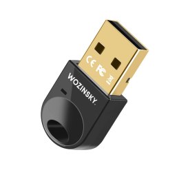 Mini adapter Bluetooth 5.4 Wozinsky WUSB54YS USB-A odbiornik nadajnik do komputera - czarny