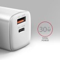 AXAGON ACU-PQ30W Ładowarka QC3.0,4.0/AFC/FCP/PPS/Apple + PD USB-C, 30W - Biała