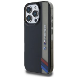 Etui BMW Motorsport IML Vertical Stripe na iPhone 16 Pro Max - czarne