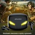 AWEI Słuchawki Bluetooth 5.0 T35 TWS + Stacja dokująca -Dla Graczy- czarne