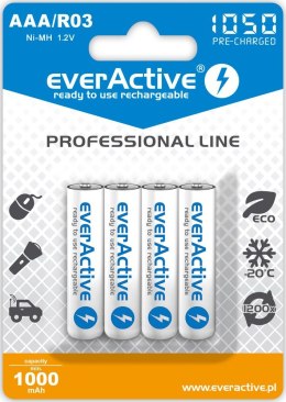 EverActive Akumulatory paluszki R03/AAA 1000 mAH blister 4 szt.