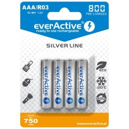 EverActive Akumulatory paluszki R03/AAA 800 mAH blister 4 szt.