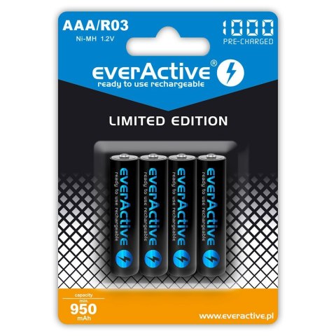 EverActive Akumulatory R03/AAA 1000 mAh, blister 4 szt. Edycja limitowana