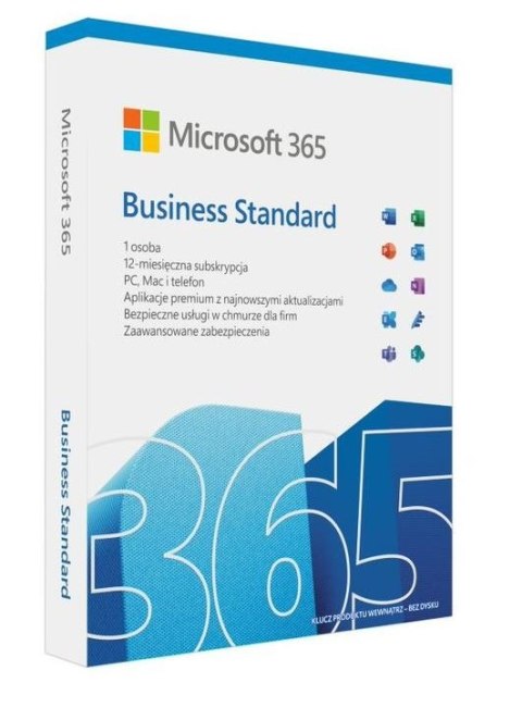 Microsoft M365 Business Standard PL P8 1Y Win/Mac KLQ-00686 Zastępuje P/N: KLQ-00472