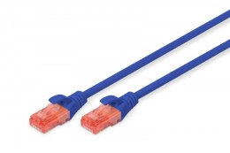 Digitus Patch Cord RJ45/RJ45 Kat.6 250MHz U/UTP AWG27/7 PE 5,0m Niebieski