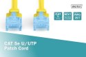 Digitus Patch cord U/UTP kat.5e PVC 0,5m Żółty