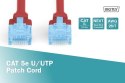 Digitus Patch cord U/UTP kat.5e PVC 1m Czerwony