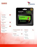 Adata Dysk SSD Ultimate SU650 120G 2.5 S3 3D TLC Retail