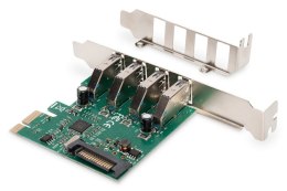 Digitus Karta rozszerzeń/Kontroler USB 3.0 PCI Express, 4xUSB 3.0, Chipset: VL805