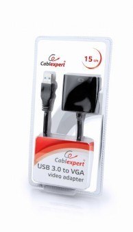 Gembird Adapter USB 3.0 -> VGA czarny