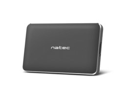 NATEC Kieszeń zewnętrzna HDD/SSD Sata Oyster Pro 2,5cala USB 3.0 czarna aluminium slim