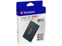 Verbatim Dysk SSD wewnętrzny 256GB 2,5cala VI550 S3 SATA III czarny