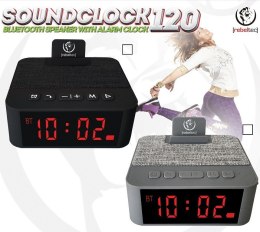 Rebeltec Głośnik przenośny Bluetooth SoundClock 120, srebrny, z funkcją radiobudzika