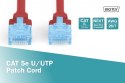 Digitus Patch cord U/UTP kat.5e PVC 10m Czerwony