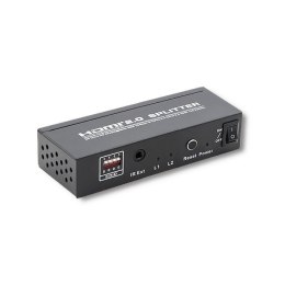 Qoltec Rozdzielacz aktywny Splitter HDMI v. 2.0 | 1x2 | EDID+IR