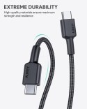 AUKEY CB-CC03 OEM nylonowy kabel Quick Charge USB C - USB C | 0.3m | 5Gbps | 60W PD | 20V