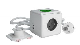 Allocacoc Listwa zasilająca PowerCube Extended 1,5m USB A+C WirelessCharger 11164/FRPEWL