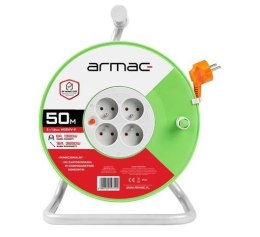 Armac Przedłużacz bębnowy 50M 4X2P+Z 16A 3680W 3x1.5MM H05vv-F