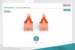 Digitus Kabel krosowy (patch cord) RJ45-RJ45, U/UTP, kat.6, AWG 26/7, PVC