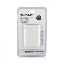 V-tac Power Bank 5000 mAh 2.1A Biały