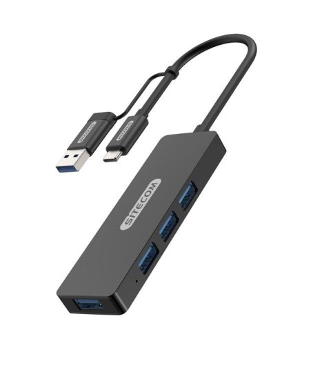 SITECOM Hub USB-C 4 porty USB-A z USB-A adapter 5Gbp