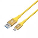 TB Kabel USB 3.0 - USB C 2m PREMIUM 3A żółty TPE