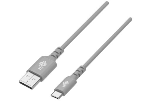 TB Kabel USB-USB C 2m silikonowy szary Quick Charge