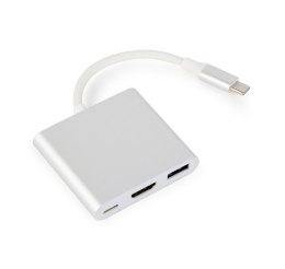 Gembird Adapter USB typ C srebrny