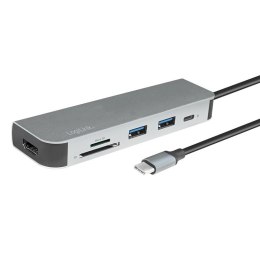 LogiLink Hub Wielofiunkcyjny USB-C Czytnik kart HDMI PD