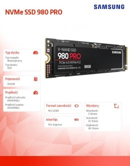 Samsung Dysk SSD 980PRO Gen4.0x4 NVMeMZ-V8P500BW