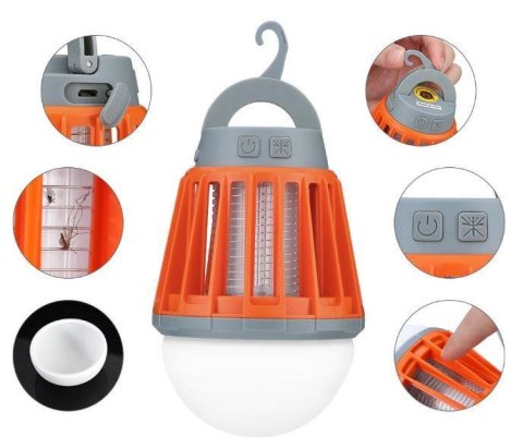 MEDIA-TECH Lampka LED z pułapką elektryczną UV przeciw komarom Media-Tech Lighting Mosquito Buster MT5702