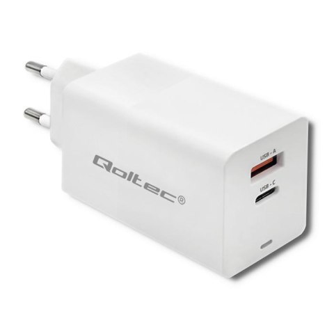 Qoltec Ładowarka GaN Qoltec FAST 65W | 5-20V | 2.25-3.25A | USB | USB typ C PD