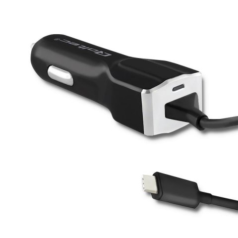 Qoltec Ładowarka samochodowa Qoltec 12-24V | 15W | 3A | kabel USB-C