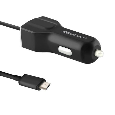 Qoltec Ładowarka samochodowa Qoltec 12-24V 5V 3,4A USB + kabel micro USB