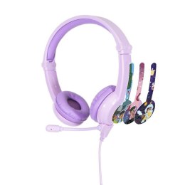 BuddyPhones Słuchawki z mikrofonem Gaming BuddyPhones Galaxy Violet dla dzieci 85dB