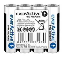 Everactive Baterie alkaliczne AA/LR6 everActive Pro Alkaline 4 sztuki