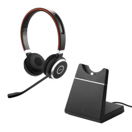 JABRA Słuchawki bezprzewodowe z mikrofonem Jabra Evolve 65 UC Stereo + charging stand, Link 370