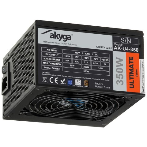 AKYGA Zasilacz ATX 350W Akyga Ultimate AK-U4-350 80+ Bronze Fan12cm P8 4xSATA PCI-E